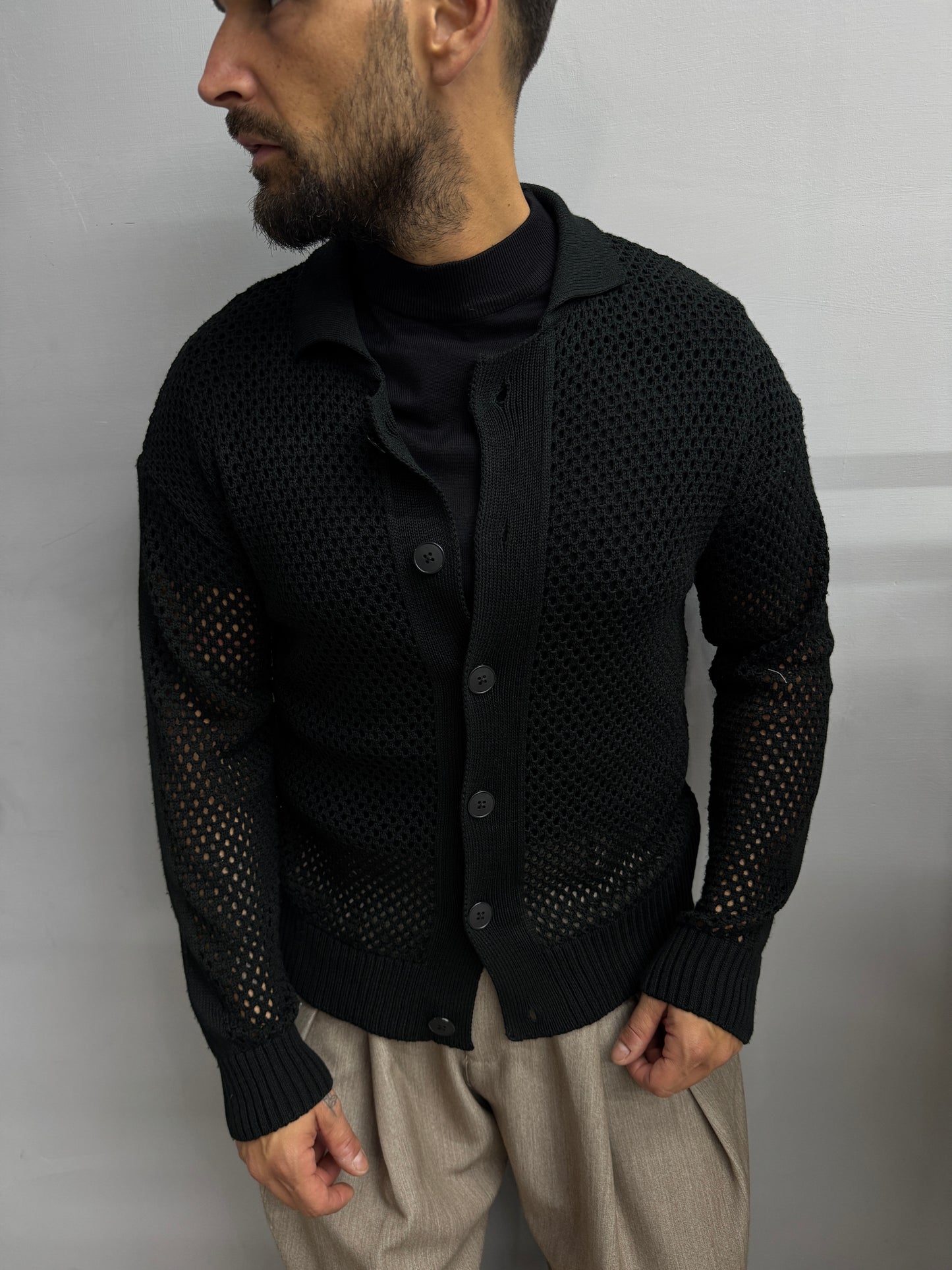 Cardigan forato
