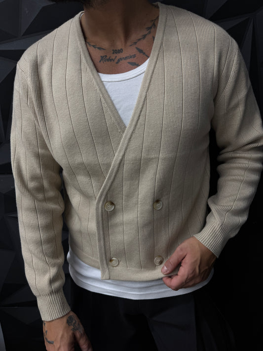 Cardigan rigato